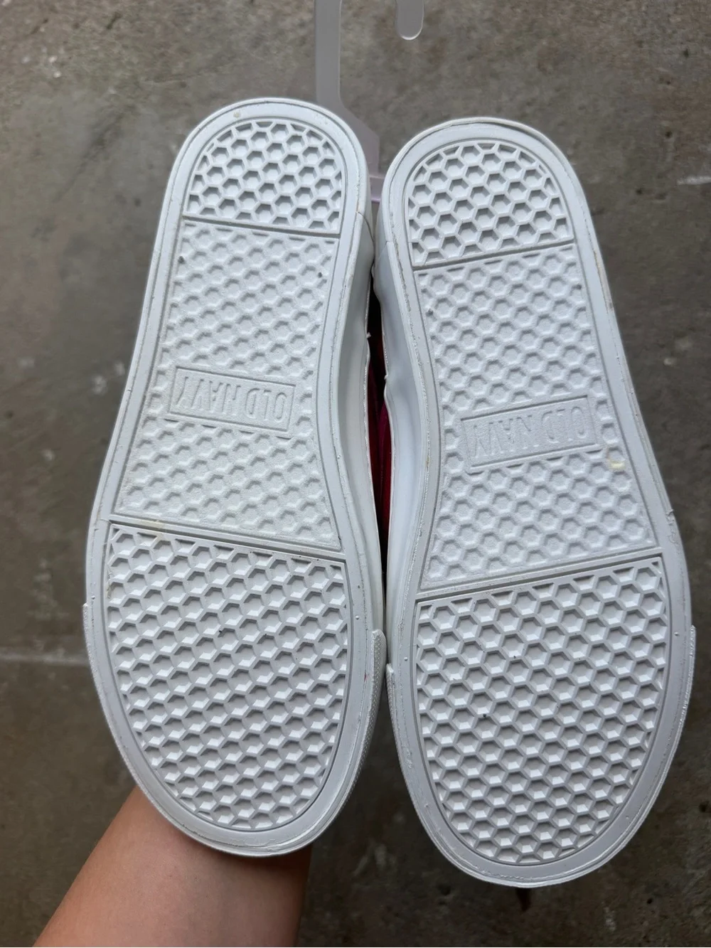 Old Navy Girls Hot Pink Glitter Slip-On Sneakers